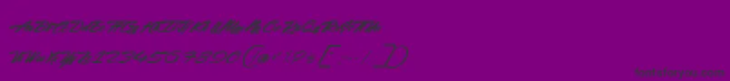 Czcionka AccelerationReaction – czarne czcionki na fioletowym tle