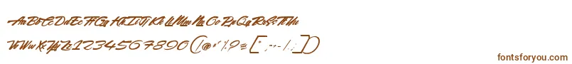 AccelerationReaction-Schriftart – Braune Schriften
