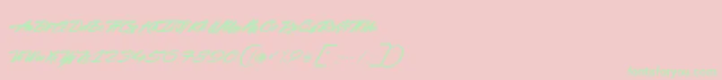 AccelerationReaction Font – Green Fonts on Pink Background