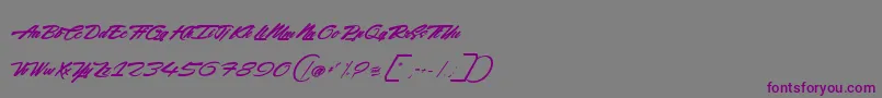 AccelerationReaction Font – Purple Fonts on Gray Background