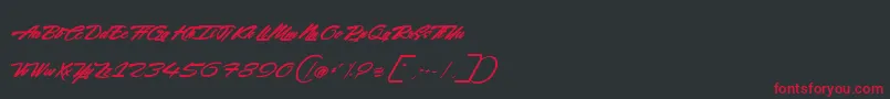 AccelerationReaction Font – Red Fonts on Black Background