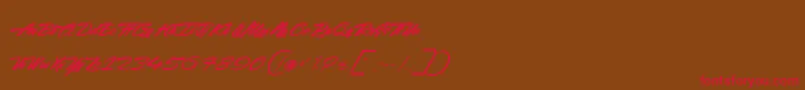 AccelerationReaction Font – Red Fonts on Brown Background