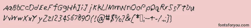 RunawayCrayon Font – Black Fonts on Pink Background