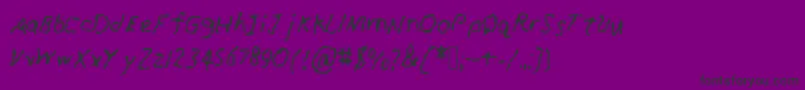RunawayCrayon Font – Black Fonts on Purple Background