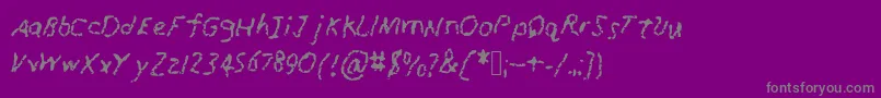 RunawayCrayon Font – Gray Fonts on Purple Background