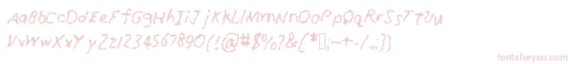 RunawayCrayon Font – Pink Fonts on White Background