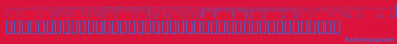 KrCorners2 Font – Blue Fonts on Red Background