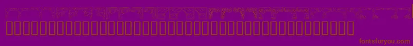 KrCorners2 Font – Brown Fonts on Purple Background