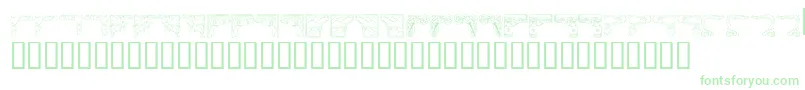 KrCorners2 Font – Green Fonts on White Background