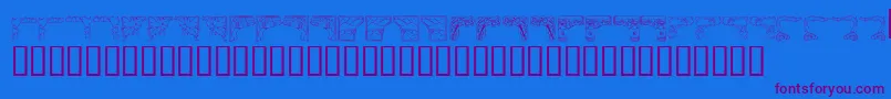 KrCorners2 Font – Purple Fonts on Blue Background