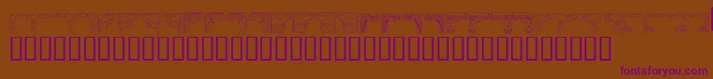 KrCorners2 Font – Purple Fonts on Brown Background
