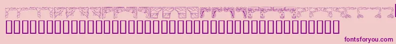 KrCorners2 Font – Purple Fonts on Pink Background