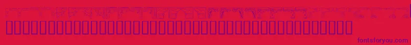 KrCorners2 Font – Purple Fonts on Red Background