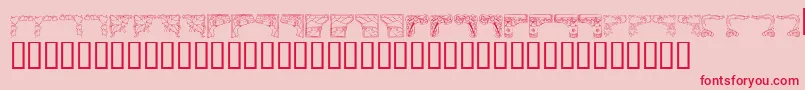 KrCorners2 Font – Red Fonts on Pink Background