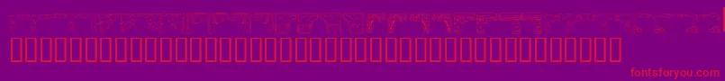 KrCorners2 Font – Red Fonts on Purple Background