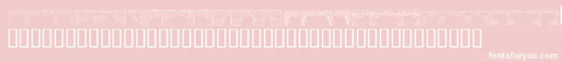 KrCorners2 Font – White Fonts on Pink Background