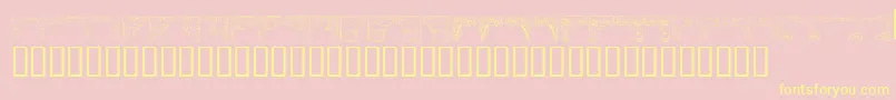 KrCorners2 Font – Yellow Fonts on Pink Background