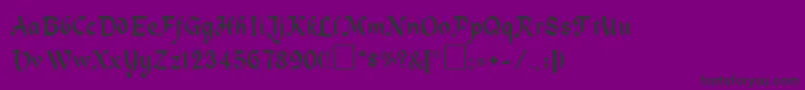 Czcionka HeidelbRegular – czarne czcionki na fioletowym tle