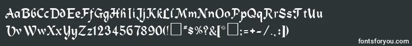 HeidelbRegular Font – White Fonts on Black Background