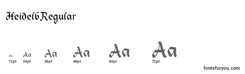 HeidelbRegular Font Sizes