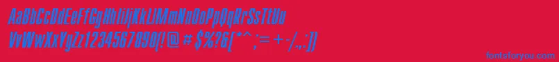 fuente CompactcttItalic – Fuentes Azules Sobre Fondo Rojo