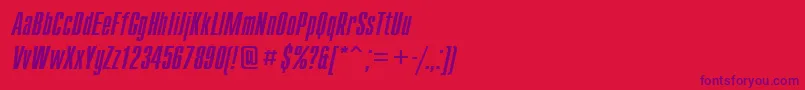 Шрифт CompactcttItalic – фиолетовые шрифты на красном фоне