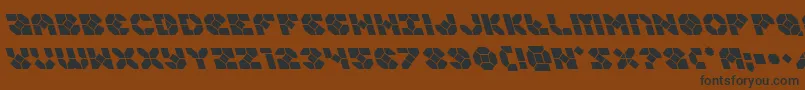 Zoomrunnerleft Font – Black Fonts on Brown Background