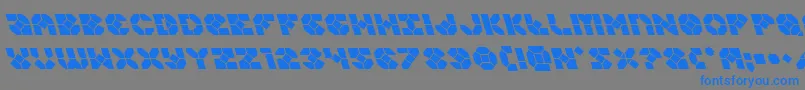 Zoomrunnerleft Font – Blue Fonts on Gray Background