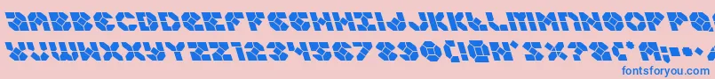 Zoomrunnerleft Font – Blue Fonts on Pink Background