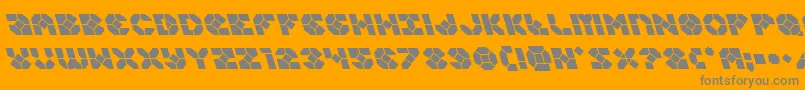 Zoomrunnerleft Font – Gray Fonts on Orange Background