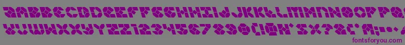 Zoomrunnerleft Font – Purple Fonts on Gray Background