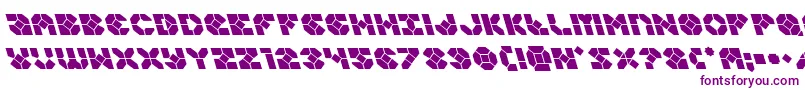 Zoomrunnerleft Font – Purple Fonts on White Background