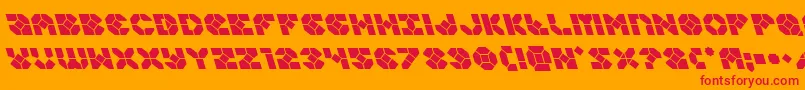 Шрифт Zoomrunnerleft – красные шрифты на оранжевом фоне
