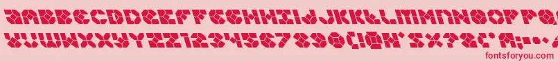 Шрифт Zoomrunnerleft – красные шрифты на розовом фоне