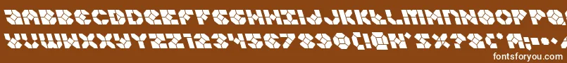 Шрифт Zoomrunnerleft – белые шрифты на коричневом фоне
