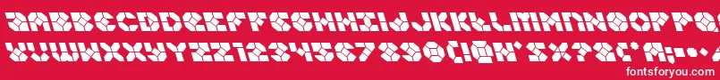 Zoomrunnerleft Font – White Fonts on Red Background