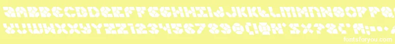 Zoomrunnerleft Font – White Fonts on Yellow Background