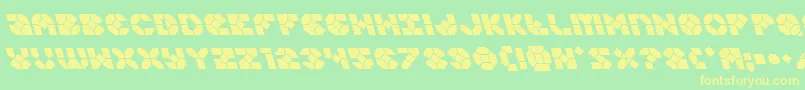 Zoomrunnerleft Font – Yellow Fonts on Green Background