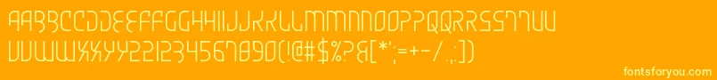SkydiverOnTheWing Font – Yellow Fonts on Orange Background