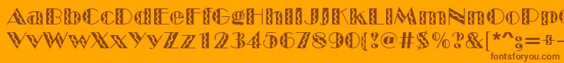 MarqueeflashRegular Font – Brown Fonts on Orange Background