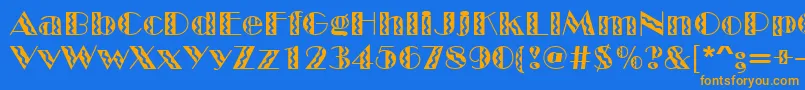 More about MarqueeflashRegular Font MarqueeflashRegular Font – Orange Fonts on Blue Background