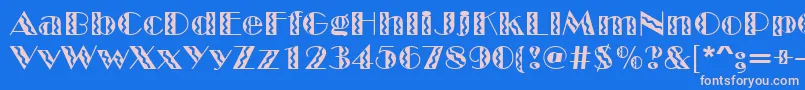 Police MarqueeflashRegular – polices roses sur fond bleu