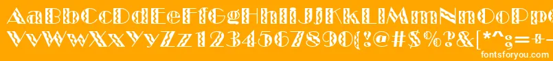 Saiba mais sobre a fonte MarqueeflashRegular Fonte MarqueeflashRegular – fontes brancas em um fundo laranja