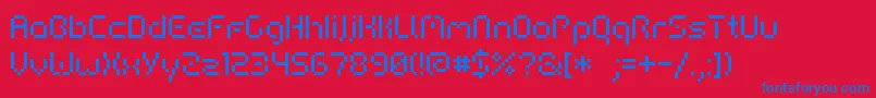 HiairportFfm Font – Blue Fonts on Red Background