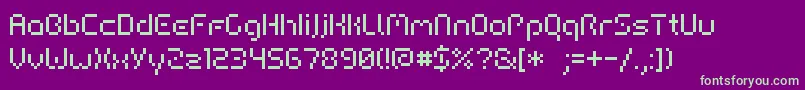 HiairportFfm Font – Green Fonts on Purple Background