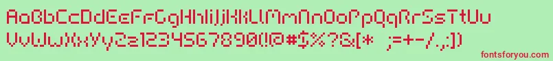 HiairportFfm Font – Red Fonts on Green Background