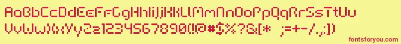 HiairportFfm Font – Red Fonts on Yellow Background