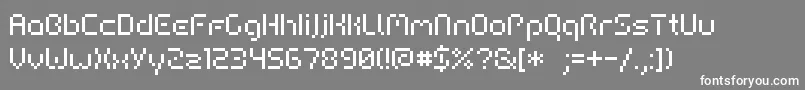 フォントHiairportFfm – 灰色の背景に白い文字