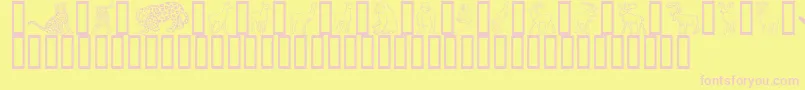 WildKingdomLToO Font – Pink Fonts on Yellow Background