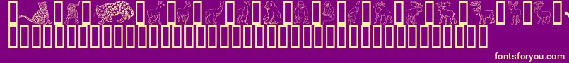 WildKingdomLToO Font – Yellow Fonts on Purple Background